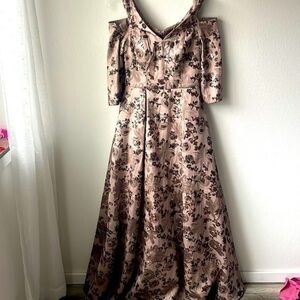 New Maya Paluzzi size 4 brown copper black ball gown